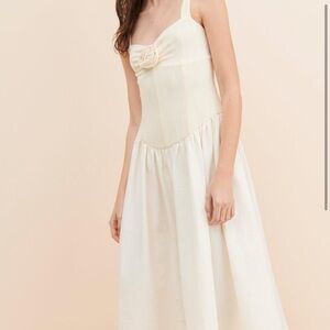 For Love And Lemons Cream Strapless Dress
